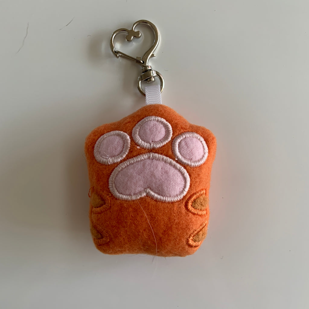 Cat Paw plush keychain