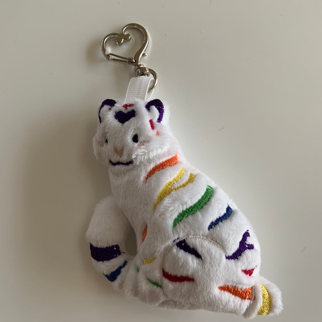 Pride Tiger plush keychain