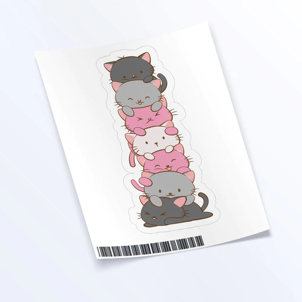 Demigirl Cat Pile sticker