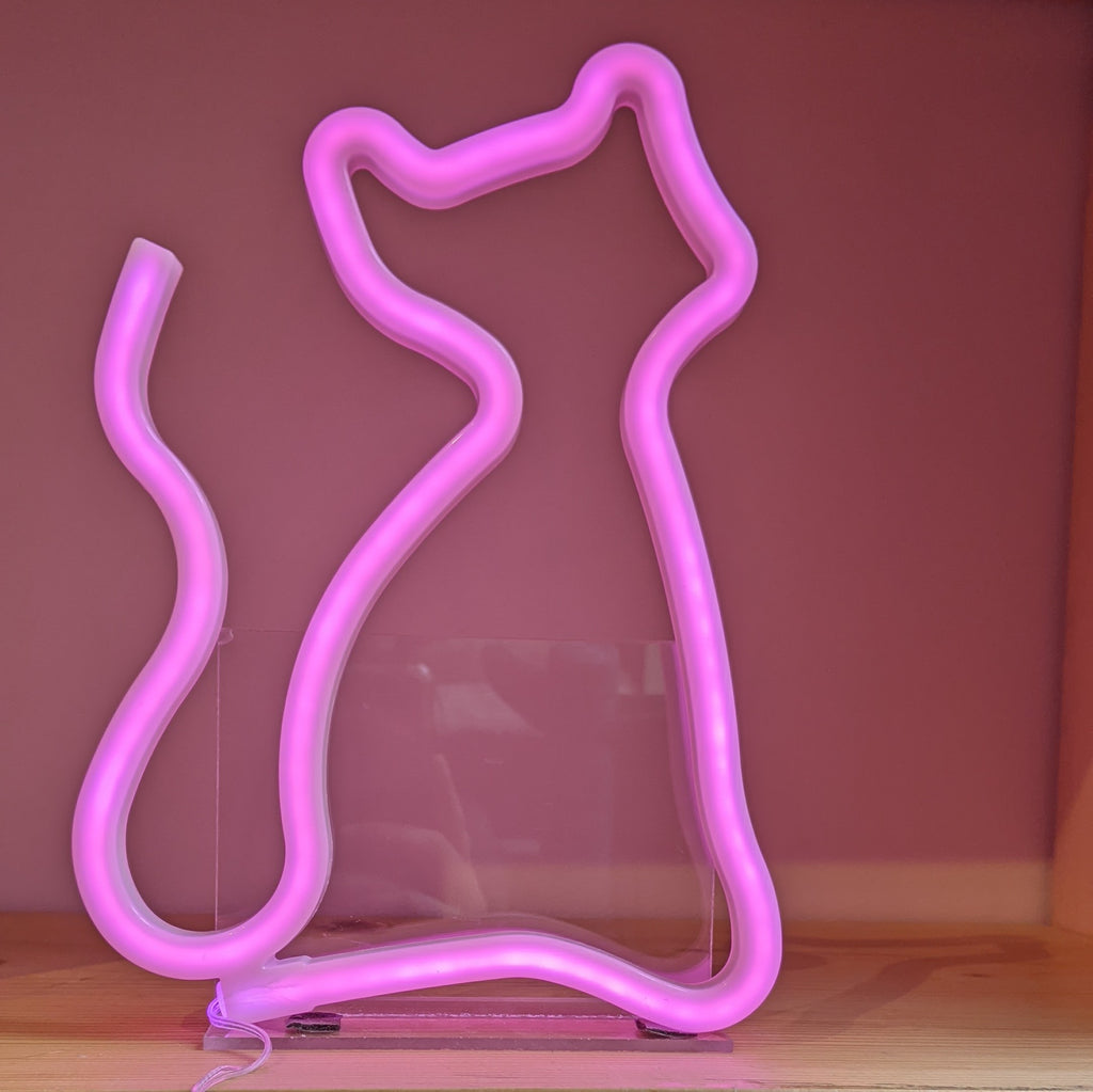 LED neon cat