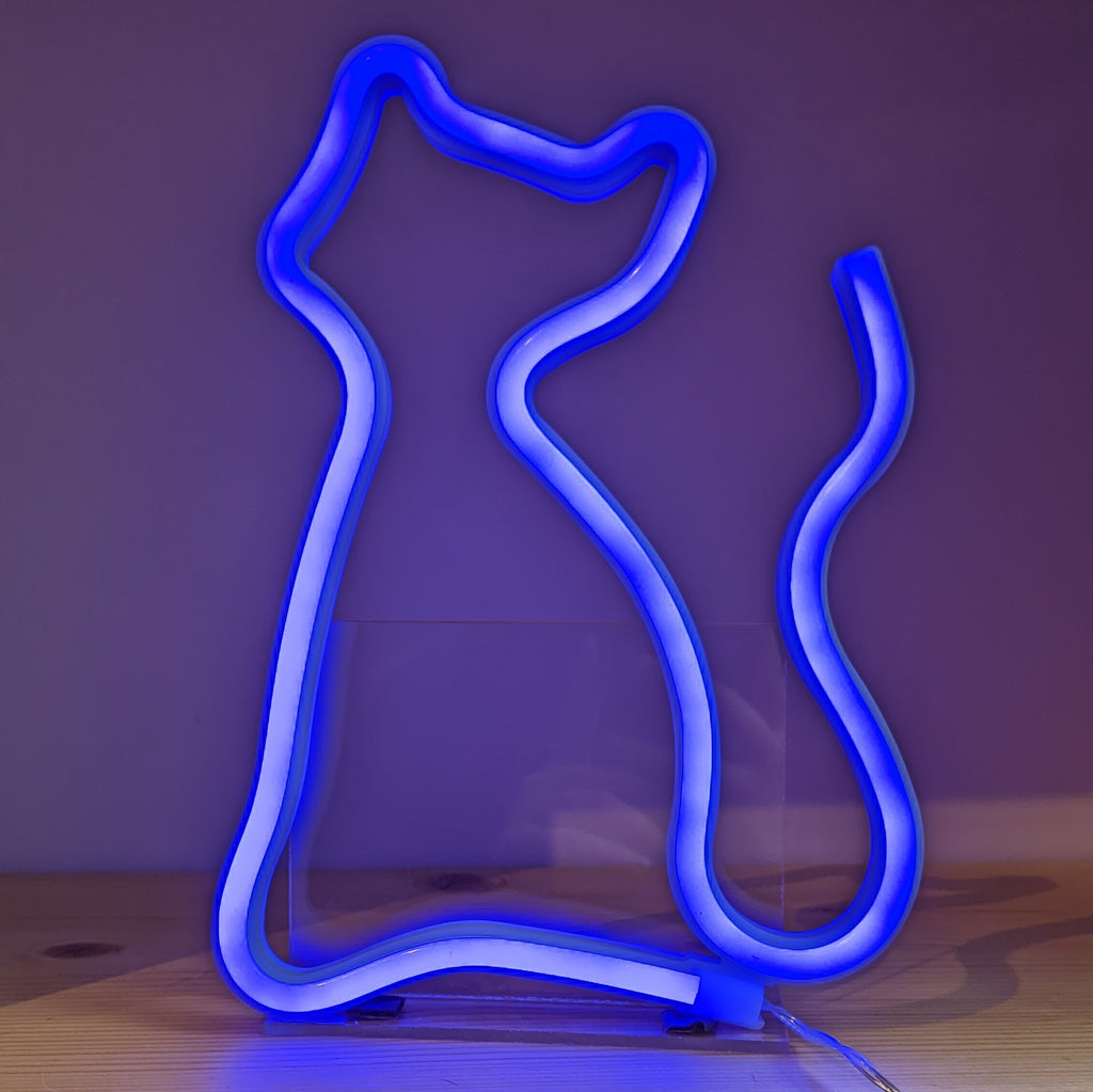 LED neon cat