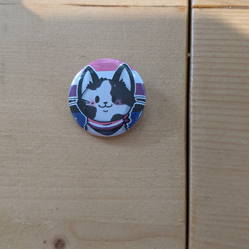 Genderfluid Pride Kitty button