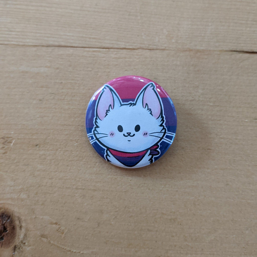 Bisexual Pride Kitty button