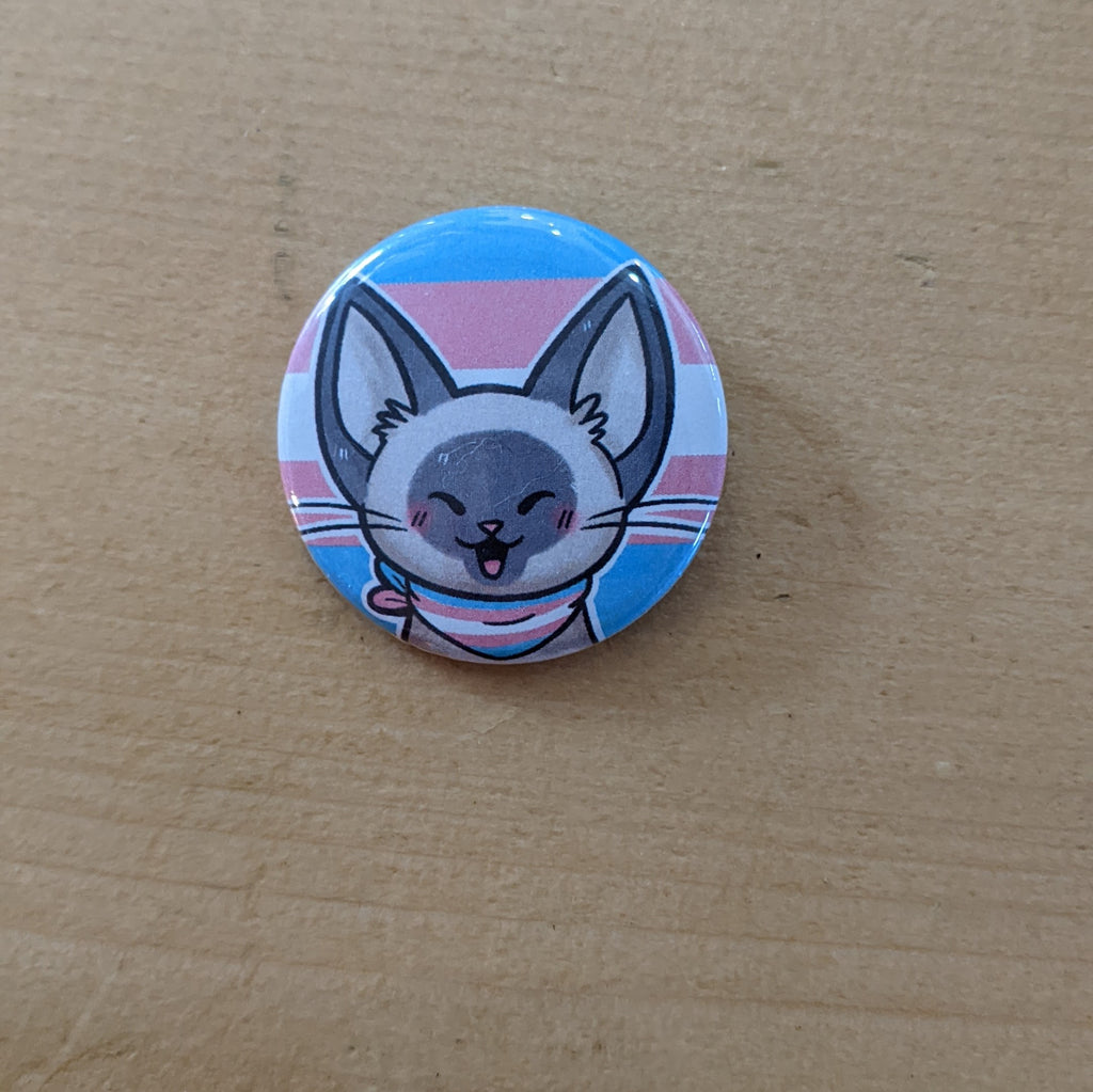 Transgender Pride Kitty button