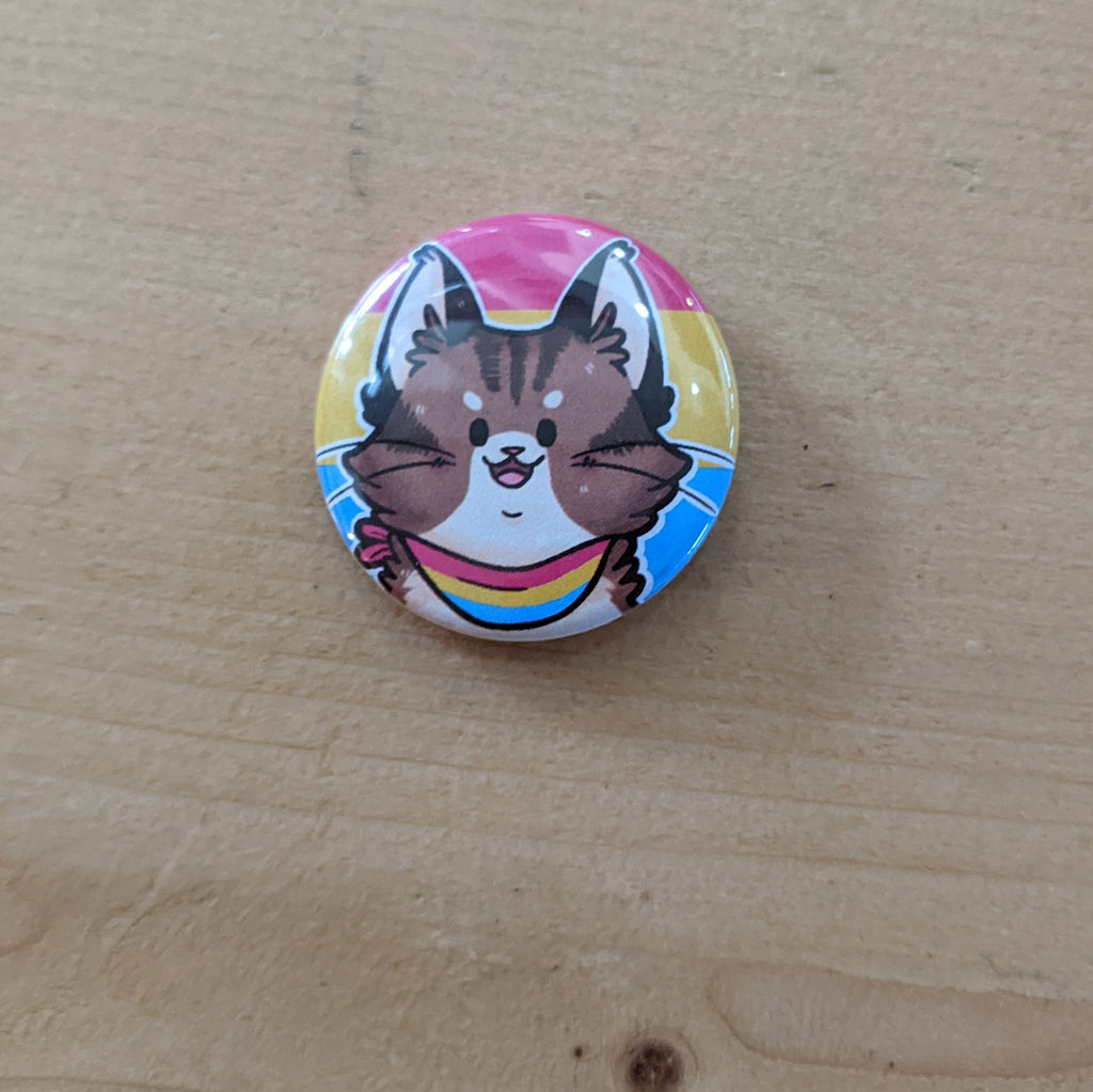 Pansexual Pride Kitty button