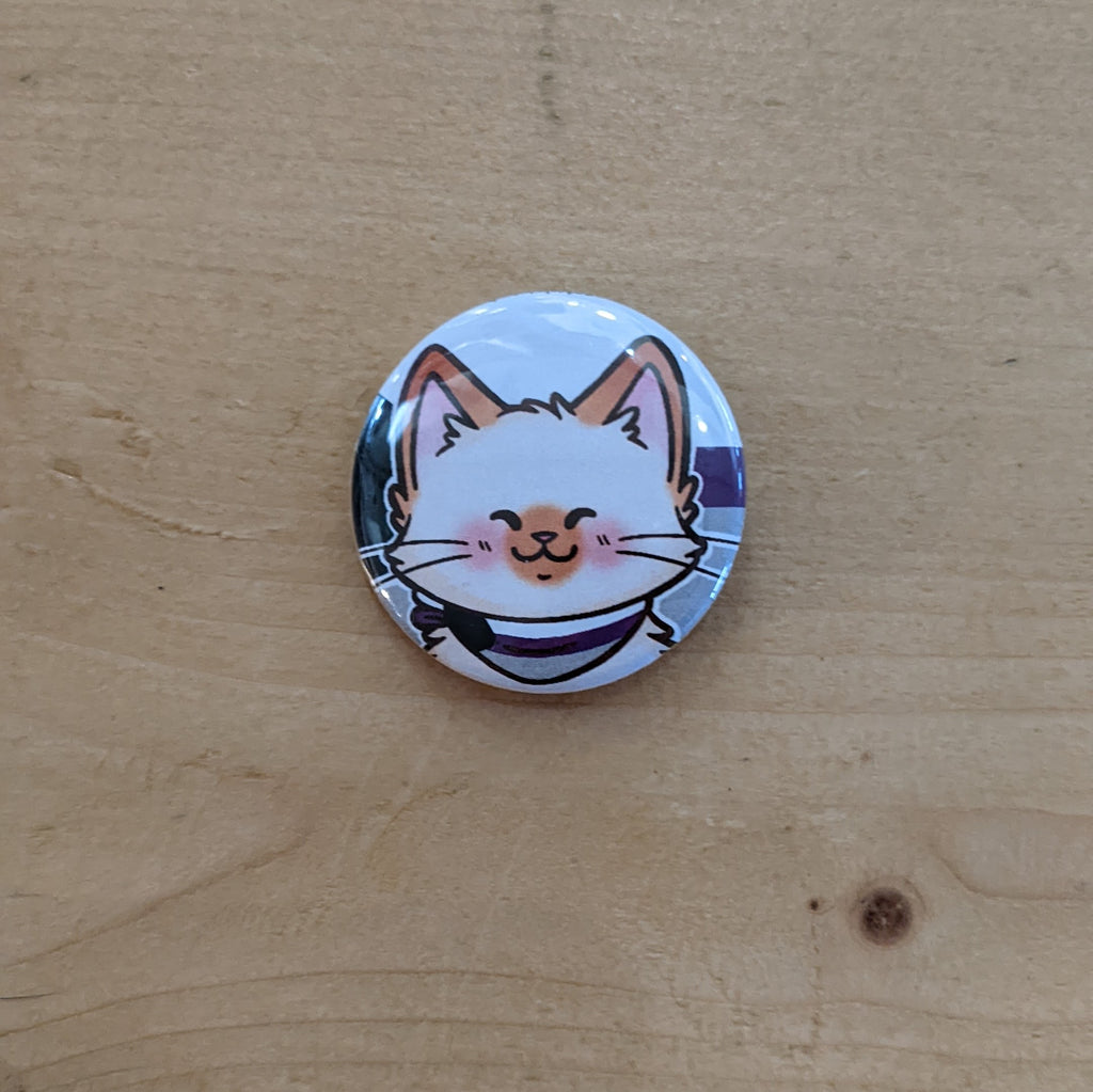 Demisexual Pride Kitty button
