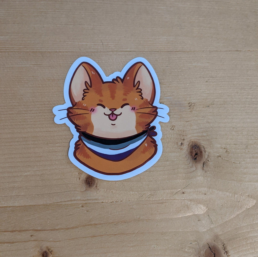 Asexual Pride Kitty sticker