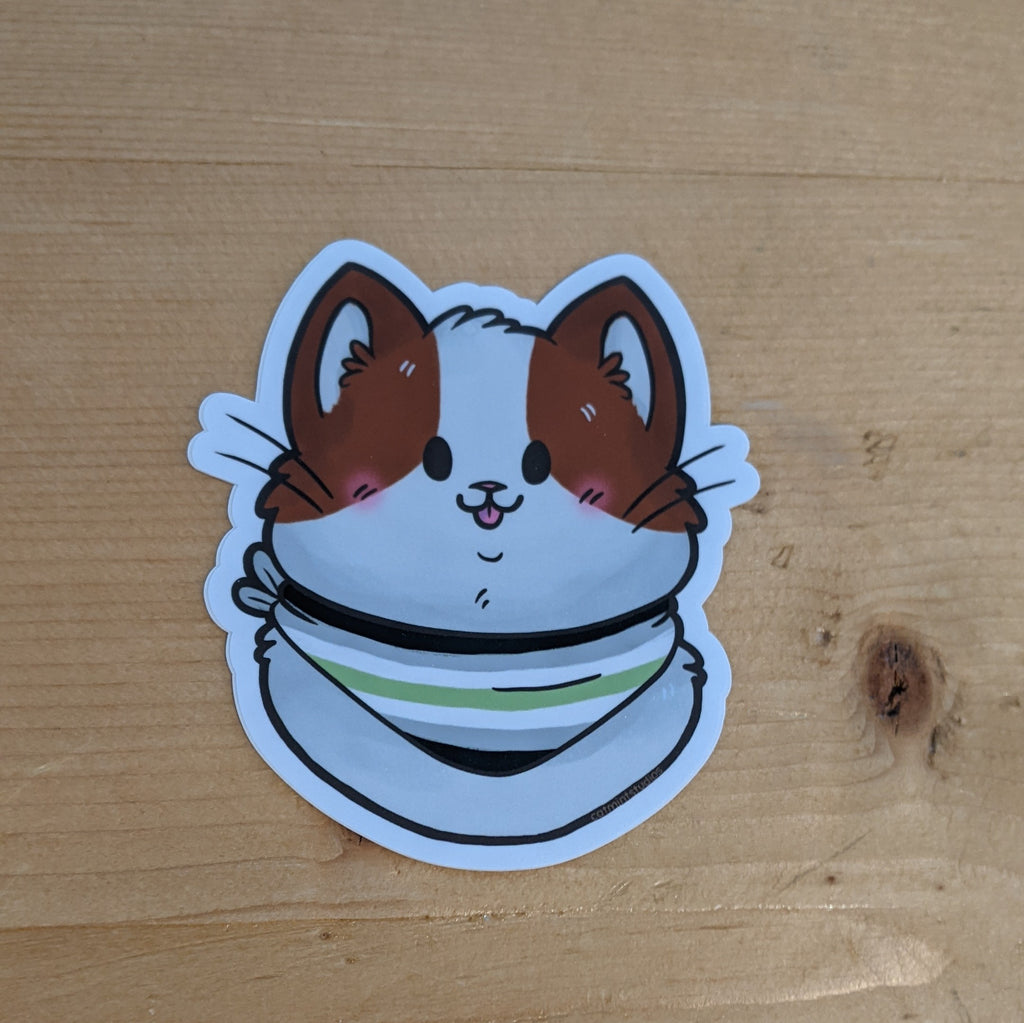 Agender Pride Kitty sticker