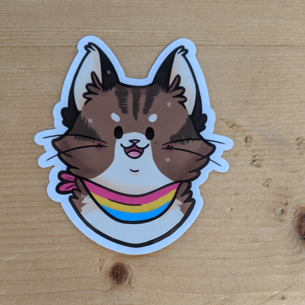 Pansexual Pride Kitty sticker