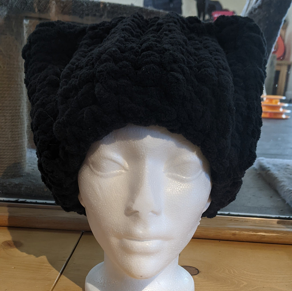 Crochet cat ear hat