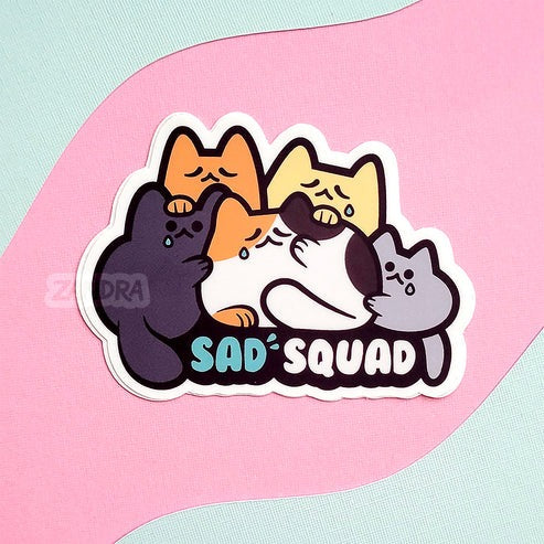 Sad Squad vinyl sticker