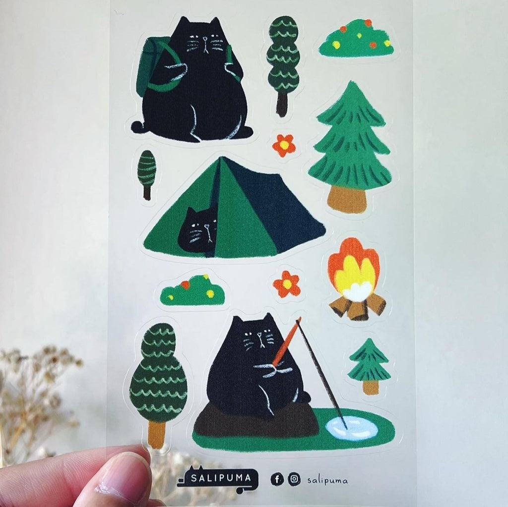 Camping sticker sheet