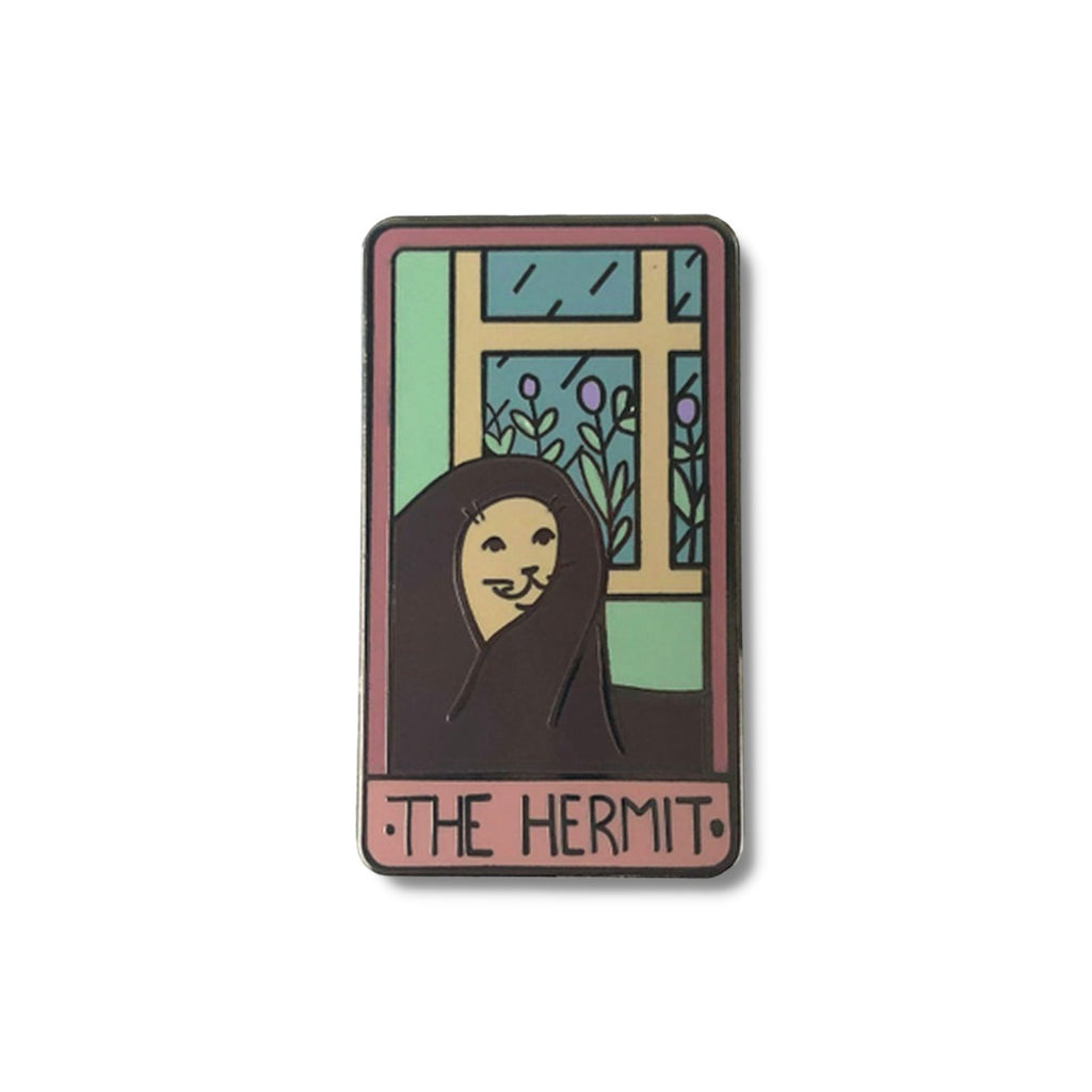 The Hermit Tarot enamel pin