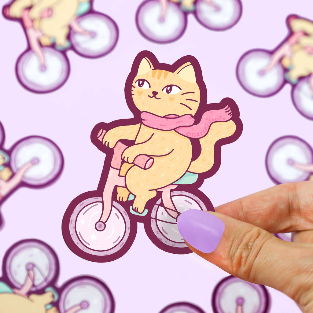 Bicycle Kitty sticker