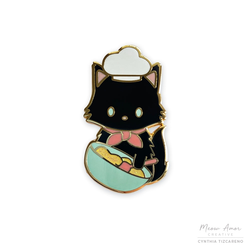 Baker Black Cat hard enamel pin