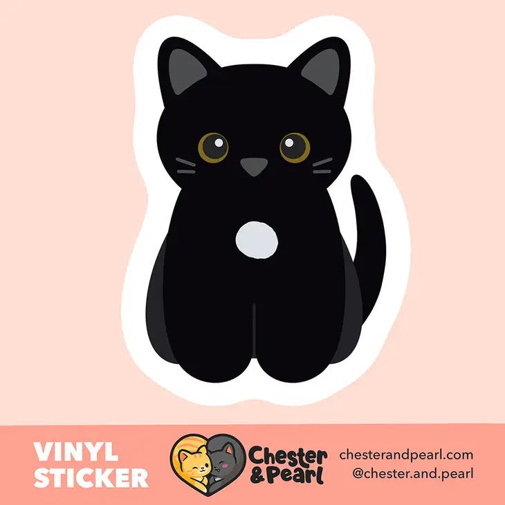 Black Cat with Locket sticker