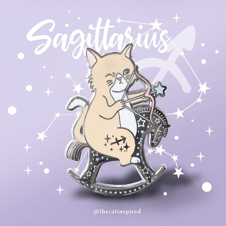 Sagittarius zodiac enamel pin
