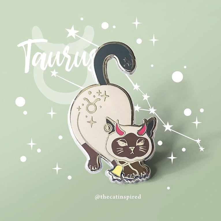 Taurus zodiac enamel pin