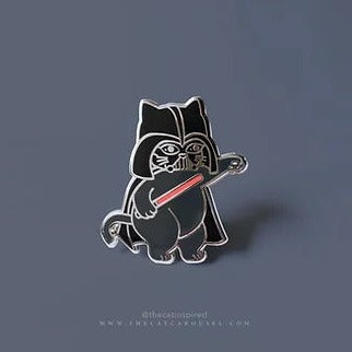 Cat Vader enamel pin