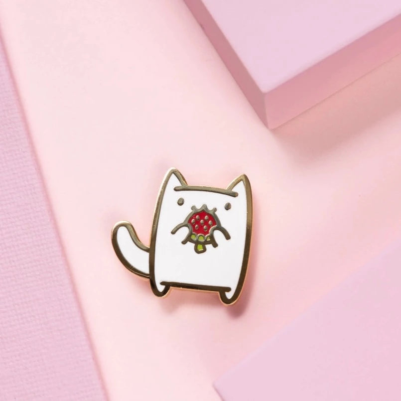 Snack Attack Cat enamel pin