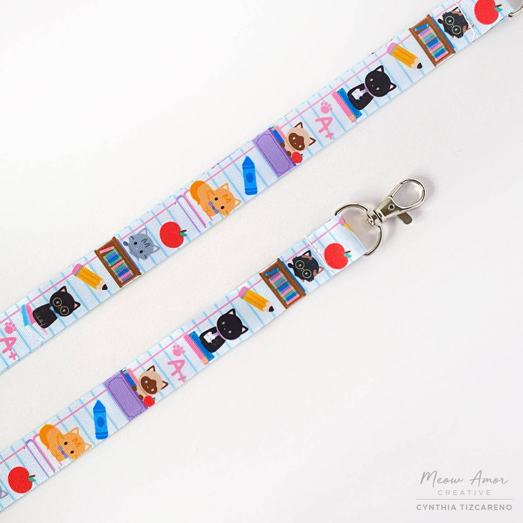 Teacher Cats Double-sided Lanyard