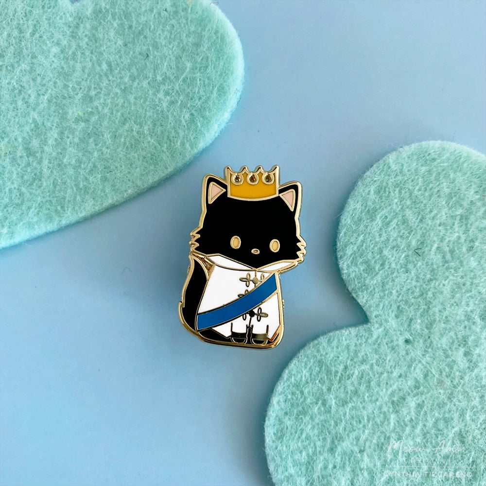 Prince Cat enamel pin