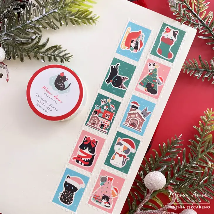 Christmas stamp washi tape