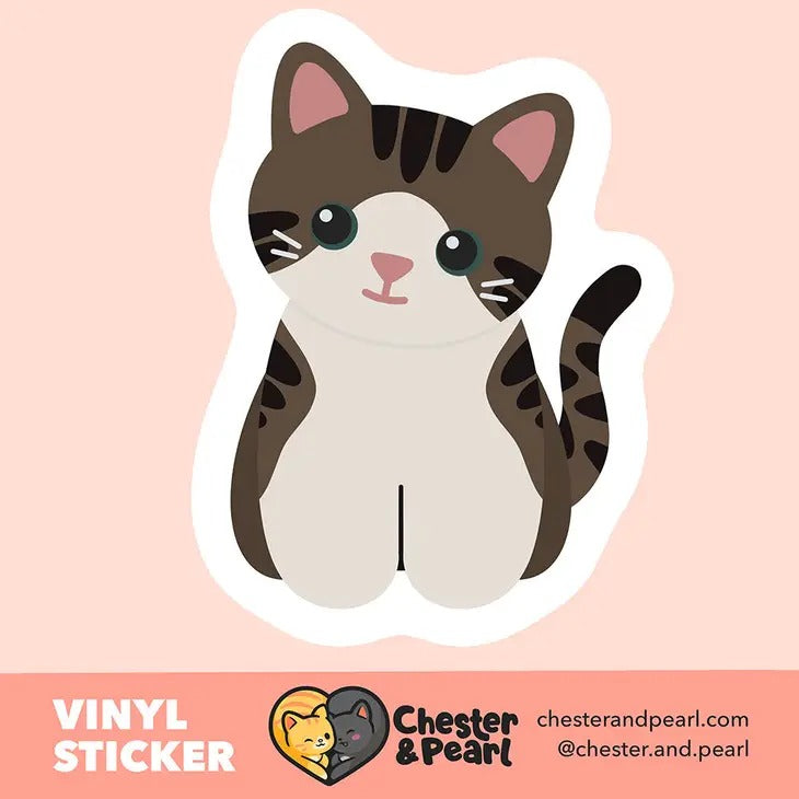 Tabby Tuxedo Cat sticker