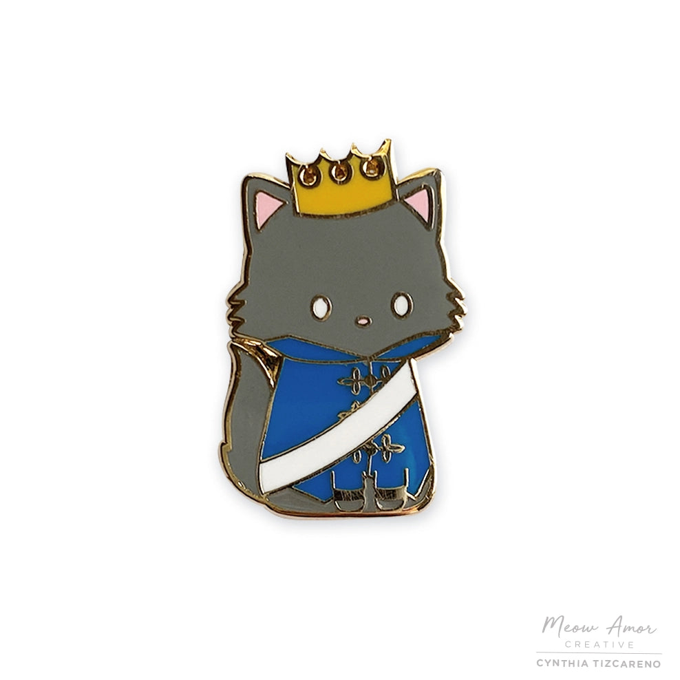 Prince Cat enamel pin