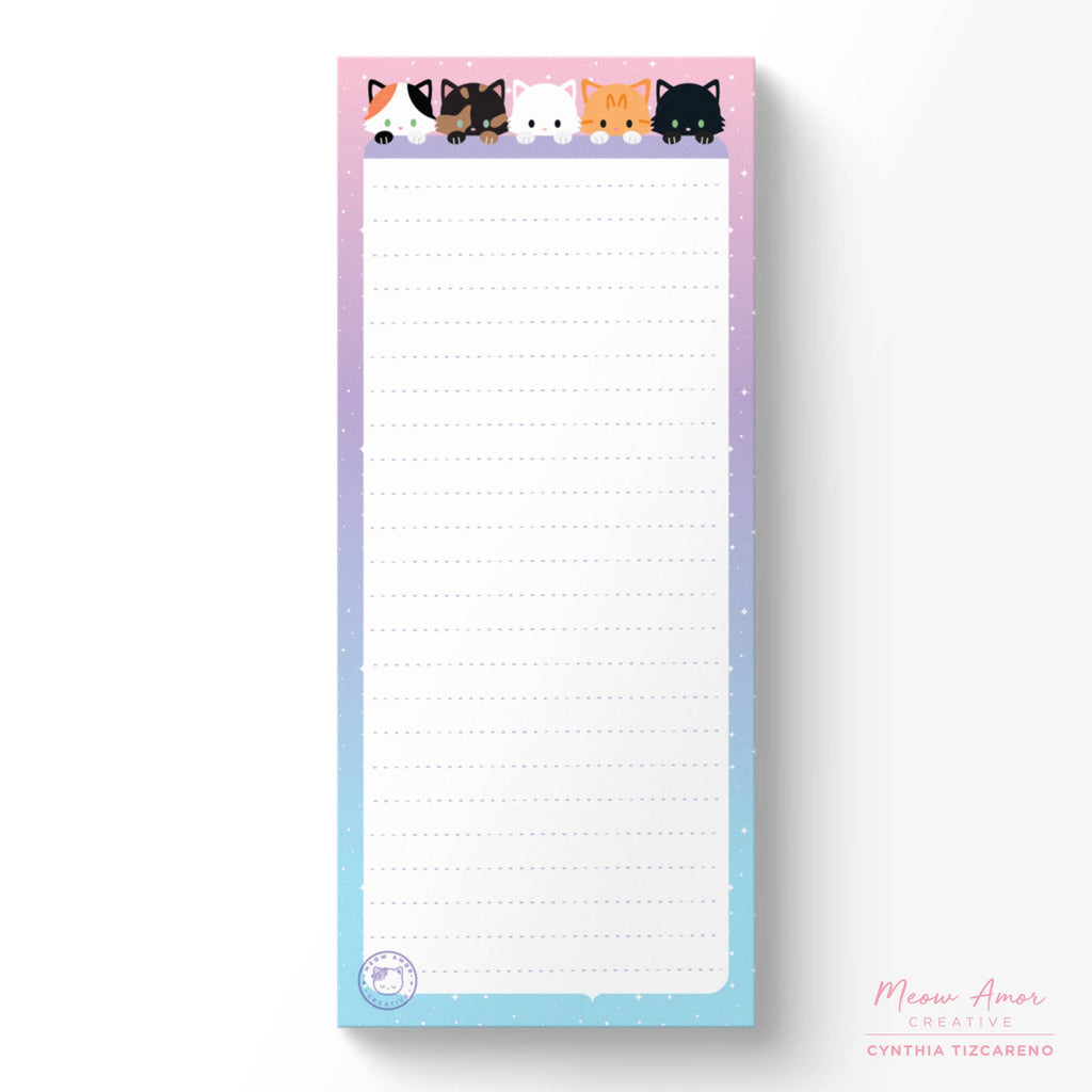 Fluffy Cats To Do List Lined Notepad