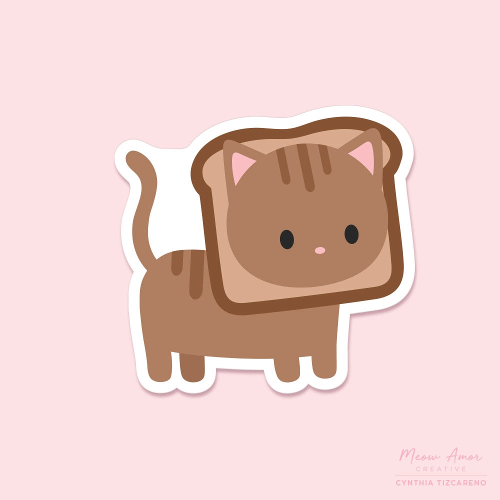 Tabby Toast Cat sticker