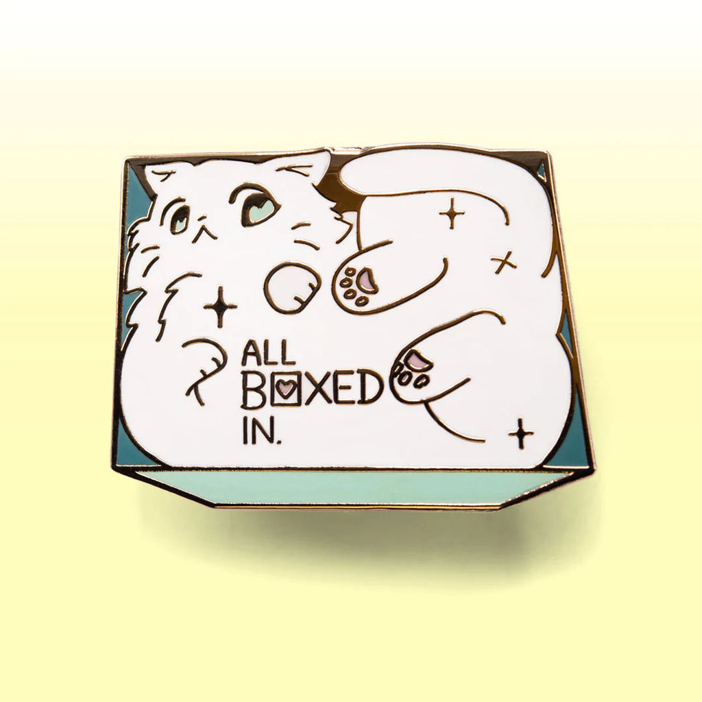 All boxed in enamel pin