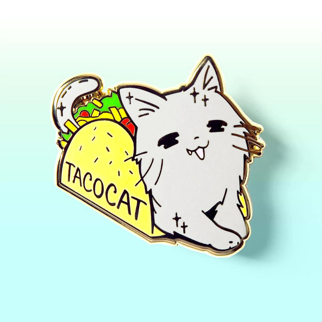 Taco Cat enamel pin