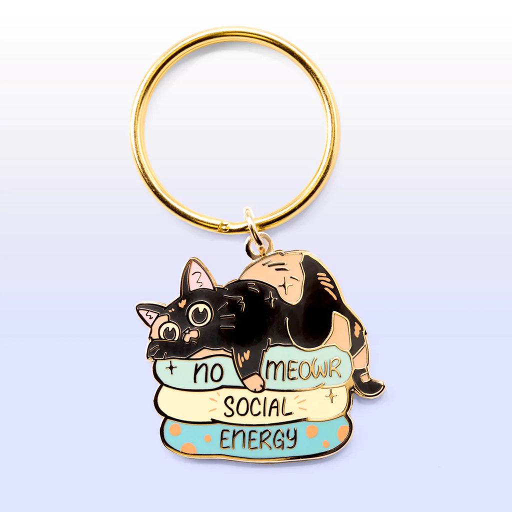 No Meowr Social Energy keychain