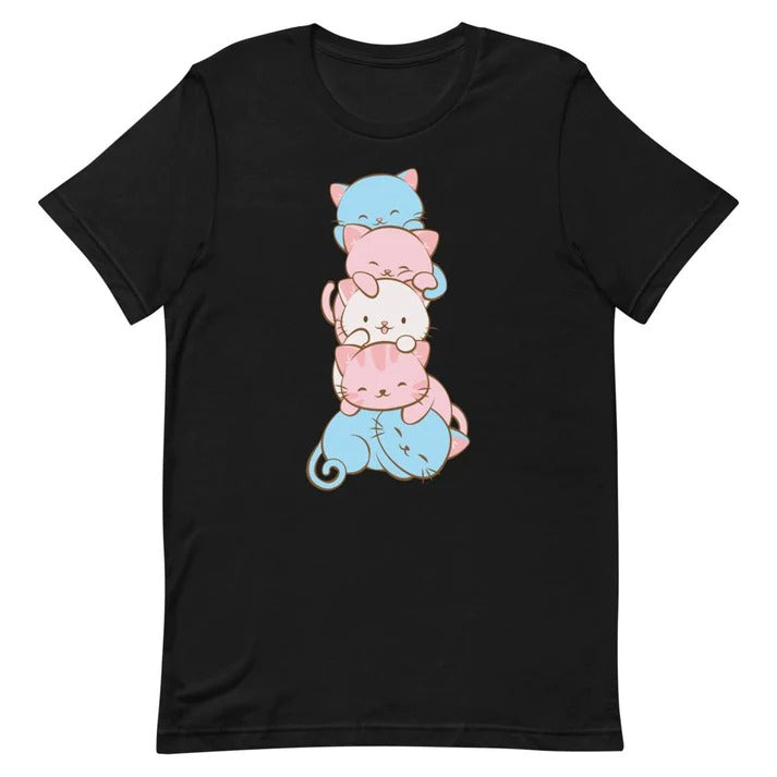 Transgender Cat Pile t-shirt