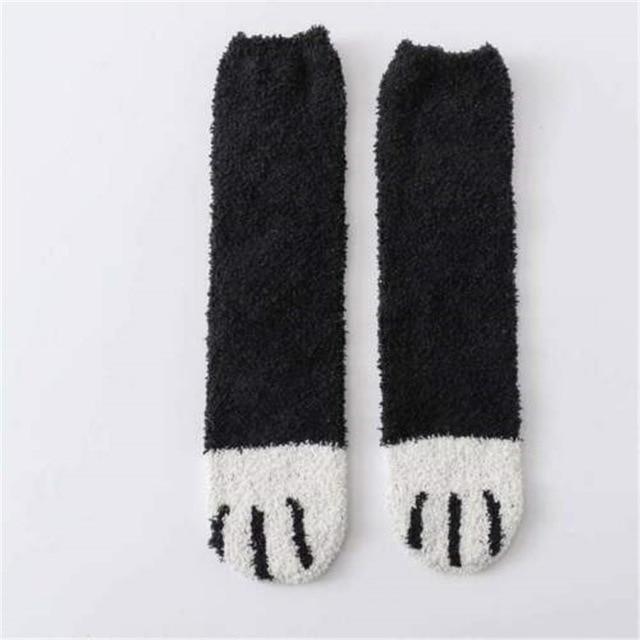 Fuzzy cat socks