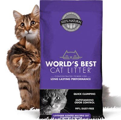 World's Best multi-cat lavender clumping litter