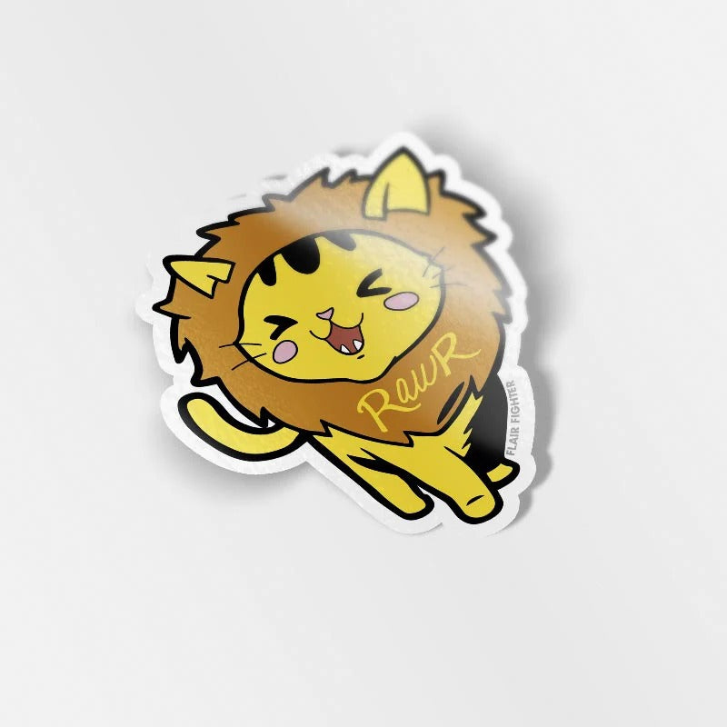 Rawr Lion Cat sticker