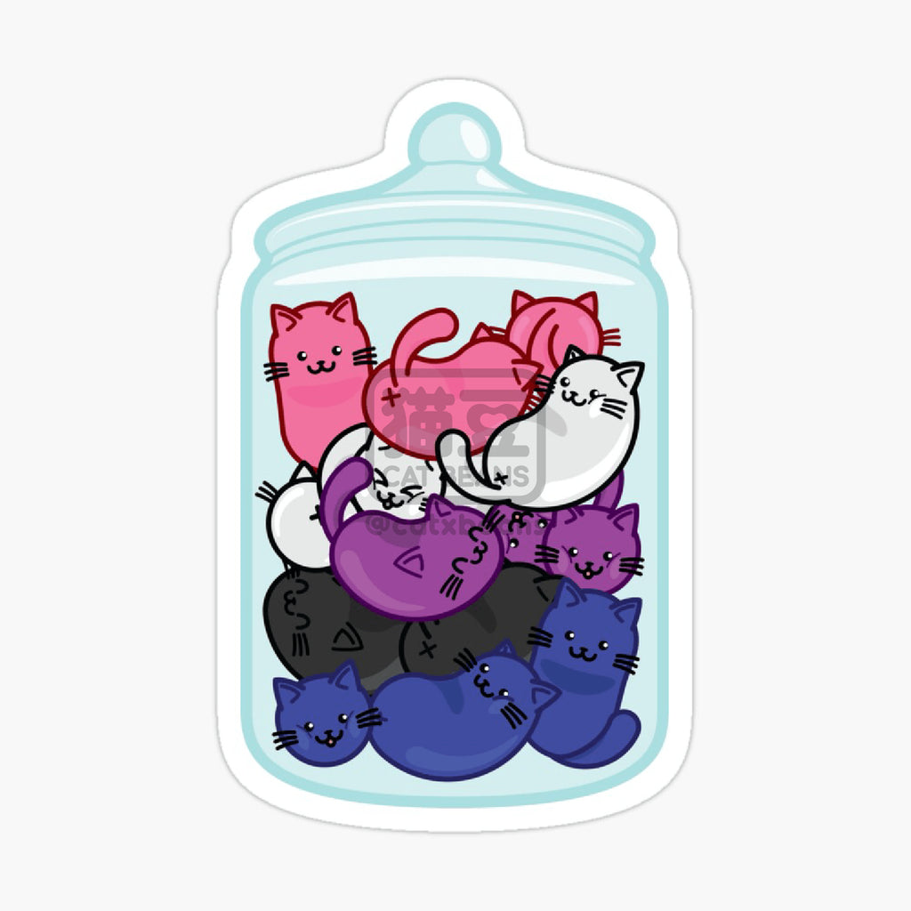 Genderfluid Pride Jelly Cat Beans magnet