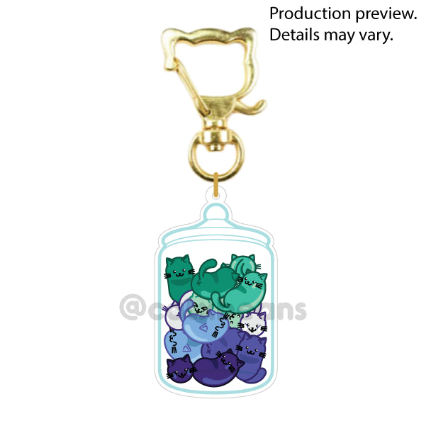 MLM Pride Jelly Cat Beans keychain