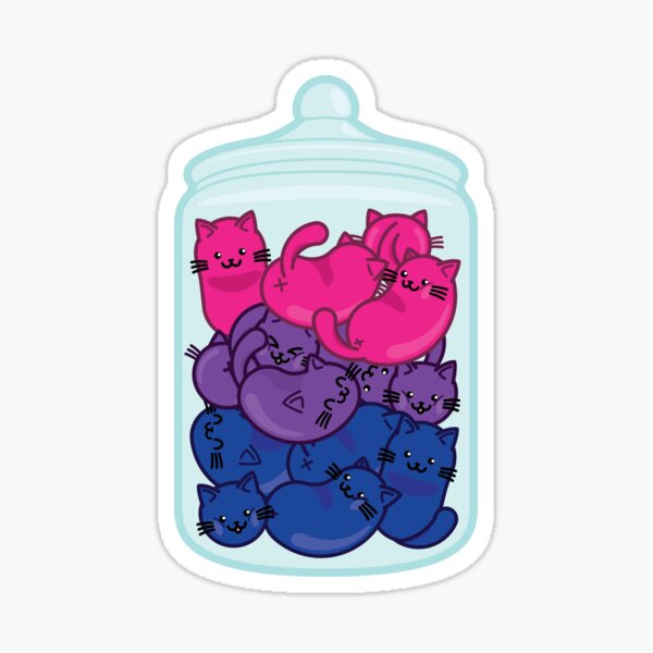 Bisexual Pride Jelly Cat Beans magnet